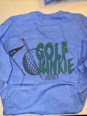 Golf Junkie MENS Short Sleeve Tee - Blue
